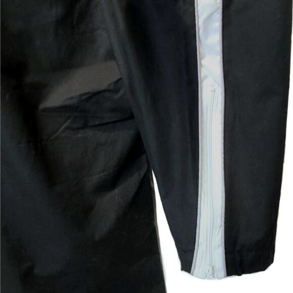 VTG GAP Track Pants Joggers Lined Side Stripe Ankle Zips 12 Black - Picture 6 of 13